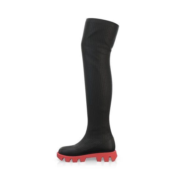 Bottes En Tricot Pour Femmes Au-dessus Du Genou 41355 3 Bottes En Tricot Pour Femmes Au-dessus Du Genou 41355 – Image 3