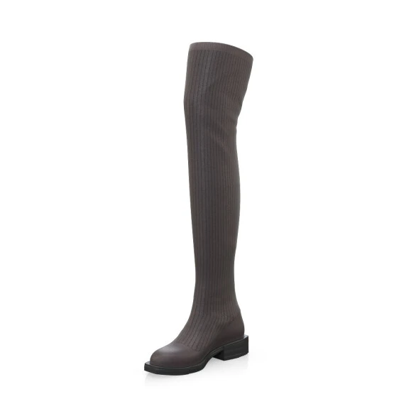Bottes En Tricot Pour Femmes Au-dessus Du Genou 48829 2 Bottes En Tricot Pour Femmes Au-dessus Du Genou 48829 – Image 2