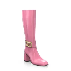 Bottes à Bout Carré, Plateforme Et Talon évasé 49387 -Chaussures Soldes Magasin 47789 7 0