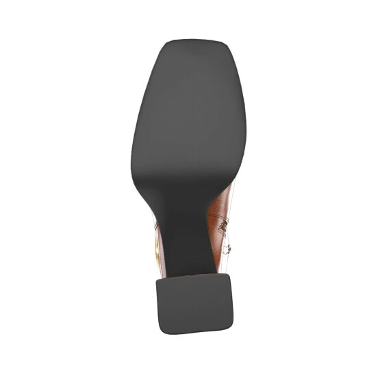 Bottes à Bout Carré, Plateforme Et Talon évasé 49399 10 Bottes à Bout Carré, Plateforme Et Talon évasé 49399 – Image 10