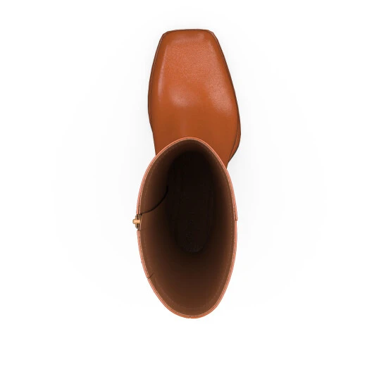 Bottes à Bout Carré, Plateforme Et Talon évasé 49399 9 Bottes à Bout Carré, Plateforme Et Talon évasé 49399 – Image 9