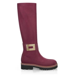 Bottes Tricotées Pour Femmes 51167 -Chaussures Soldes Magasin 49569 6 0 1