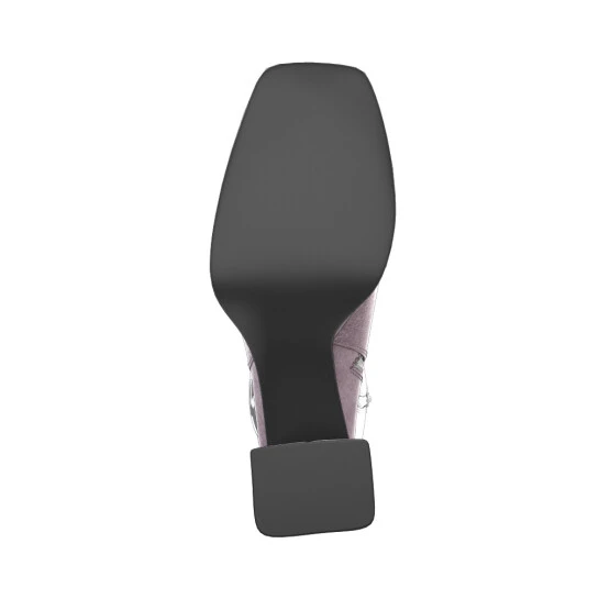 Bottes à Bout Carré, Plateforme Et Talon évasé 51743 10 Bottes à Bout Carré, Plateforme Et Talon évasé 51743 – Image 10